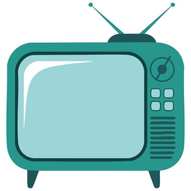 Box television set old fashioned vector illustration color artwork perfect for vintage TV flat illustration retro media and nostalgic technology design