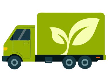 Eco green car transport vector icon design representing sustainable friendly machine automotive environmental modern vehicle and clean energy concept