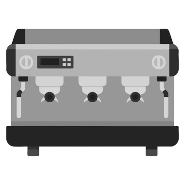 Modern coffee machine vector cartoon illustration isolated on white background perfect for cafe beverage maker home kitchen or espresso brewing themed artwork