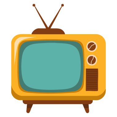 Retro TV isolated on white background vector illustration old style television with antenna perfect for flat design vintage technology or media artwork
