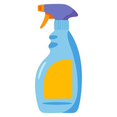 Spray bottle vector illustration design element suitable for cleaning perfume cosmetic or household product packaging isolated on white background