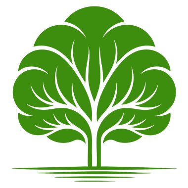 Tree glyph icon vector illustration silhouette negative space isolated design ideal for forest nature eco digital symbol or modern minimalist artwork themes