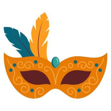 Vector illustration of carnaval mask concept colorful clothing element for event party isolated on white background perfect for holiday festival culture artwork