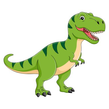 Vector illustration of tyrannosaurus rex with sharp teeth ideal for dinosaur design prehistoric concept wild predator or animal themed creative artwork