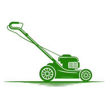 Vector sketch icon of lawnmower isolated hand drawn design suitable for gardening infographic landscaping website or outdoor equipment concept artwork