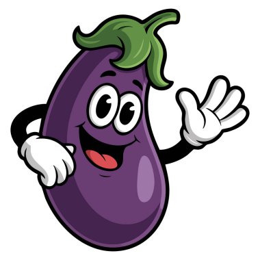 Brinjal sebze çizimi beyaz arka planda izole edildi mutfak tasarımı için ideal taze üretim projeleri veya gıda ile ilgili yaratıcı sanat eserleri