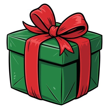 Hediye kutusu illüstrasyon vektörü beyaz arka planda izole edilmiş bayram kutlaması ya da güncel temalı yaratıcı sanat tasarımı için mükemmel