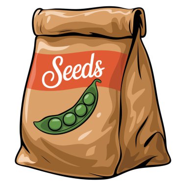 Tohum vektör çizimi paketi beyaz arka planda izole edilmiş tarım ekimi ya da organik tohum temalı yaratıcı sanat tasarımı için ideal