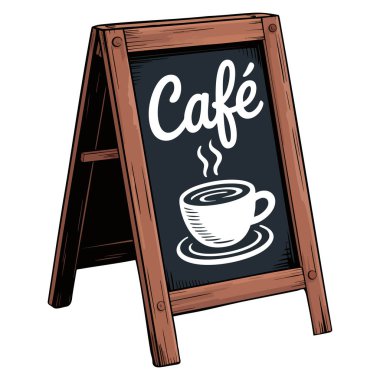 Restoran logosu afişi veya yaratıcı sanat eserleri temalı kahve dükkanı için uygun beyaz arkaplan tasarımına izole edilmiş kafe tabelalarının vektör çizimi