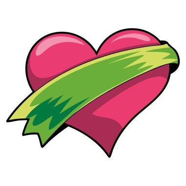 Aşk farkındalığı için uygun beyaz arka planda izole edilmiş kalp vektör illüstrasyonu hayır kurumu dekorasyonu ve sağlık temalı yaratıcı görseller