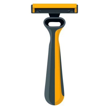 Kişisel bakım ve hijyen kavramlarını traş etmek için beyaz arka planda izole edilmiş, değiştirilebilir kasetlerle jiletin vektör illüstrasyonu