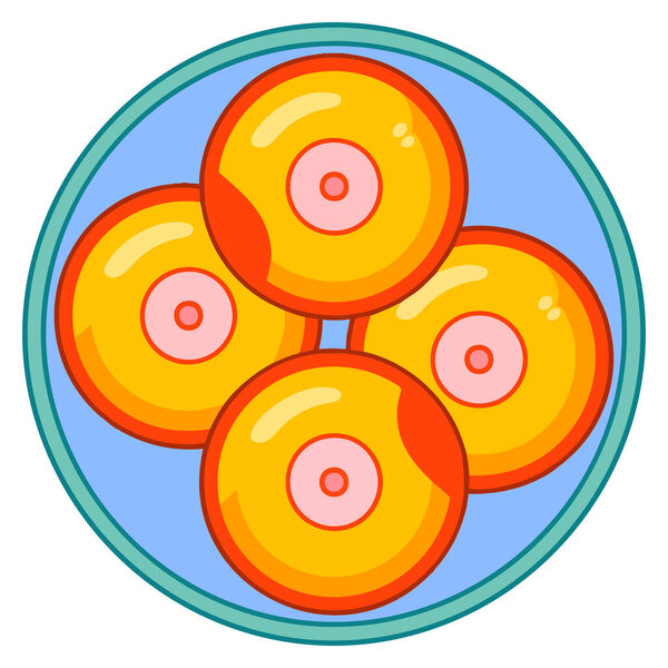 Разделение клеток в процессе развития эмбриона Иллюстрационный вектор дизайна идеально подходит для биологии образовательной темы генетики или микроскопических процессов творчества