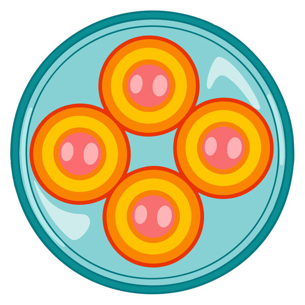 Иллюстрация деления клеток во время развития эмбриона векторные произведения искусства, идеально подходящие для биологического образования