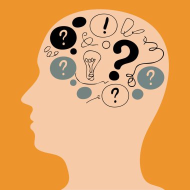 Zihinsel sağlık farkındalığı psikolojisi ve duygusal baskı temalarına uygun olarak çok fazla düşünmenin yol açtığı endişe ve stres.