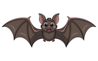 Beyaz arka plan vektör tasarımına izole edilmiş gri kanatlı yarasa hayvan, gece, cadılar bayramı, gotik veya ürkütücü temalı sanat eserleri için idealdir.