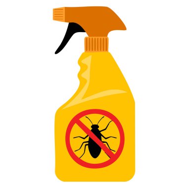 Böcek ilacı spreyinin karikatür vektör çizimi haşereleri yok etmek tarım haşere kontrolü veya eğitim konulu sanat eserleri için mükemmel.