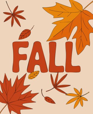 Yaratıcı sonbahar poster tasarımı, canlı sonbahar yaprakları, sıcak tonlar ve modern düzen mevsimsel etkinlikler için mükemmel tatil promosyonları ve göz alıcı sonbahar temalı görseller.