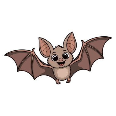 Gri kanatlı yarasa çizimi beyaz arka plan vektör tasarımında izole edilmiş ürkütücü, gececi, cadılar bayramı, gotik veya hayvan temalı sanat eserleri için mükemmel.