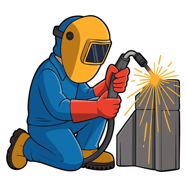 Metal kutu illüstrasyonunu tamir eden elektrikçi güvenlik, onarım, inşaat, elektrik işleri ve teknik vektör çizimleri için mükemmel tasarım elementini izole etti