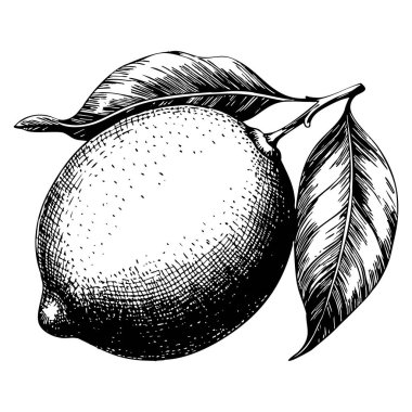 El çizimi limon meyvesi çizimi, beyaz arka planda izole edilmiş. Vegan ürünler için ideal broşürler, pankartlar, restoran menüleri. Çiftçi pazarı ve organik gıda tasarımları.