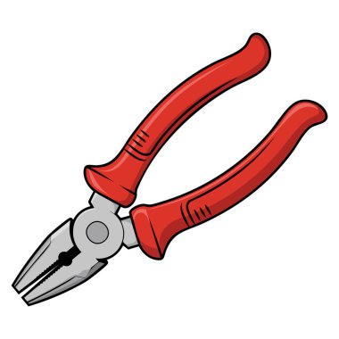 Beyaz arkaplandaki bir kerpetenin tasviri araç konsepti donanım onarımı veya DIY yaratıcı temalı sanat eseri için mükemmel izole edilmiş tasarım