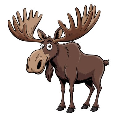 Ciddi ifade ile kahverengi geyik tasarımı izole vektör tasarımı hayvan vahşi yaşam için ideal doğa temalı yaratıcı sanat eserleri veya dekoratif görseller