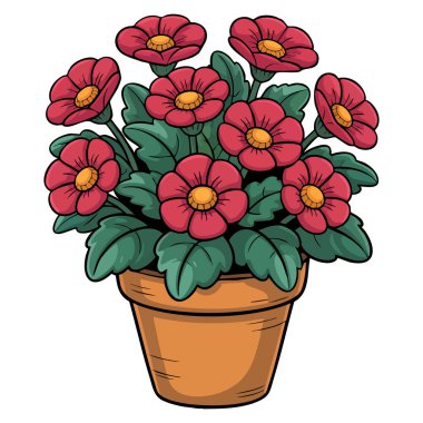 Beyaz arkaplandaki saksı tasarımı vektör tasarım projeleri için mükemmel izole edilmiş ev dekorasyonu veya dekoratif temalı sanat eserleri