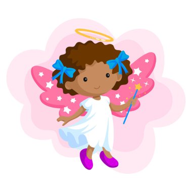 Beyaz arka plan vektör tasarımına izole edilmiş kız tasviri karakter, moda, portre, çocuklar veya çizgi film temalı yaratıcı sanat eserleri için mükemmel