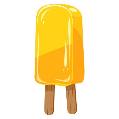 Beyaz arka plan izole edilmiş vektör dizaynı üzerinde dondurma şekeri tasviri tatlı ikram paketleme veya yemek temalı sanat eserleri için mükemmel.
