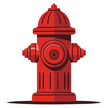 İzole edilmiş kırmızı yangın musluğu itfaiyecisi beyaz arka planda itfaiye musluğu ikonu şehir güvenliği acil servisi ve kurtarma temalı tasarımlar için mükemmel