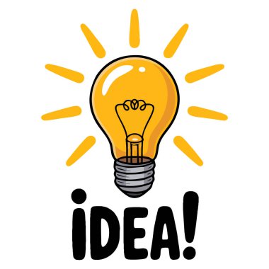 Ampul IDEA el çizimi vektör illüstrasyonu yaratıcı ilham kavramı sembolü yenilikçi düşünce süreci ve sanatsal çizim stili grafikler için mükemmel