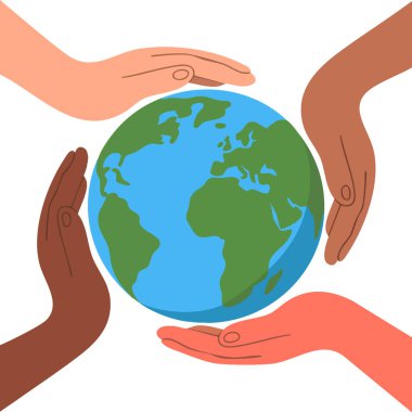 Dünya 'nın dört bir yanındaki çok ırklı insan elleri birlik çeşitliliği için beyaz ideale izole edilmiş küresel bağlantı ve kültürel uyum temalı görseller.