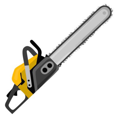 Sert bıçaklı elektrikli testere sert dişli kenar vektör illüstrasyonu ağaç kesme teknolojisi ve sanat temalı araç gereçleri için mükemmeldir.