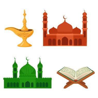 Ramazan geleneksel tabelası ve Müslüman bayram vektörünün sembolü dini kutlama kartları afişleri veya kültürel temalı tasarımlar için mükemmel ayarlandı