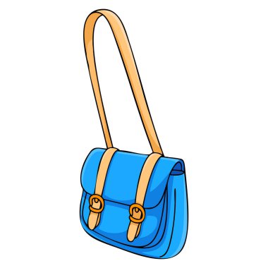 Moda aksesuarları, markalaştırma yaşam tarzı sanat eserleri veya modaya uygun modern çanta temalı görseller için ayrıntılı stil tasarımı ile çizilmiş bir hipster çanta.