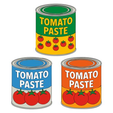 İçinde domates ezmesi, konserve kutuları, çizgi film karakterleri, pizza malzemesi ve klasik mutfak temalı sanat eserleri için mükemmel.