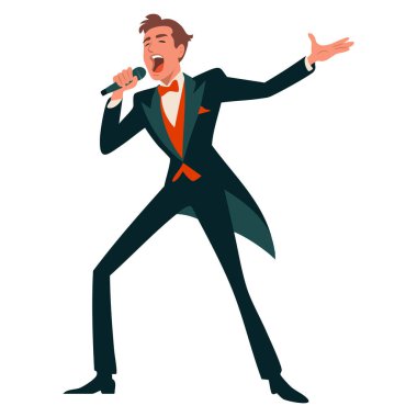 Gülümseyen adam, piyango kazanan vektör illüstrasyonunu sunar. Şanslı olay tanıtım yarışması ve çizgi film stili temalı tasarımlar için mükemmeldir.