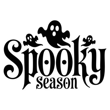 Ürkütücü cadılar bayramı vektörü siyah grafik illüstrasyonu kesme dosyası dijital tasarım projesi veya Cadılar Bayramı yaratıcı sanat eserleri için idealdir