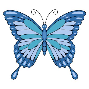 Vektör illüstrasyon kelebek logo şablonu dekoratif sanat eserleri için idealdir vahşi yaşam veya böcek yaratıcı tasarım görselleri için