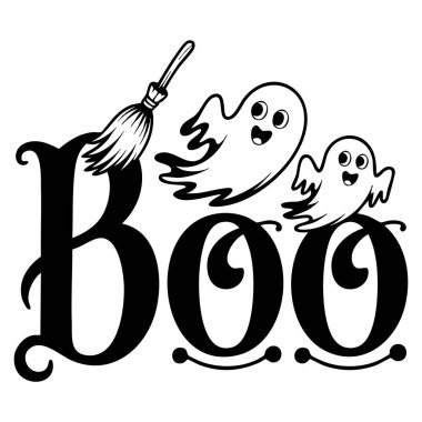 Cadılar Bayramı hayaletleri siyah vektör grafik tasarımı korkunç parti dekorasyonu için mükemmel cadılar bayramı sanatı ve temalı yaratıcı projeler için mükemmel bir dosya.