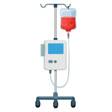 Tıbbi ekipmanlar, sağlık hizmetleri, hastane ve hasta bakımı temalı görsel ve eğitimsel sanat eserleri için mükemmel sırıkla damar içi torbaların vektör çizimi