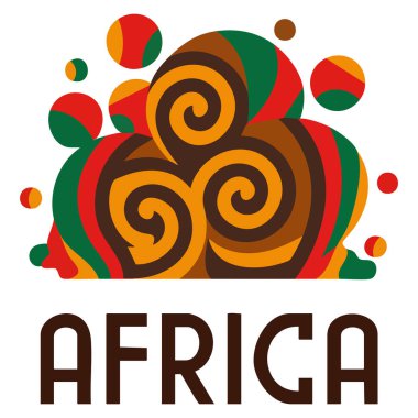 Orijinal Afrika logosunun vektör çizimi marka, iş, kültür, kabile veya yaratıcı kimlik temalı tasarımlar için mükemmel bir şablon.