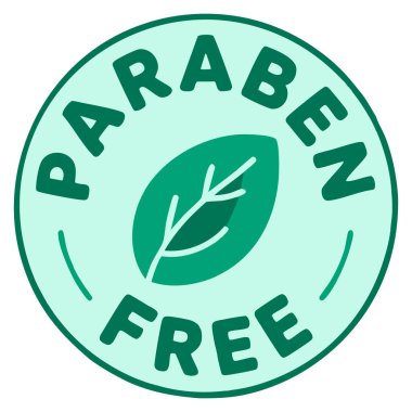 Güvenli formül sunumu için modern temiz markalaşma kavramını etiketlemek için uygun bir vektör logosu veya rozet şablonu paraben tasarım elementi