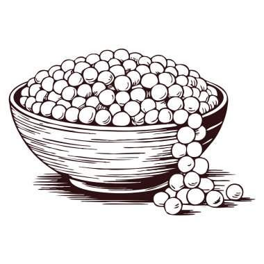 Beyaz arkaplanda izole edilmiş kırmızı somon yumurtası havyarının vektör çizimi deniz ürünleri lezzetli restoran dekorasyonu veya mutfak tasarımı için mükemmel.