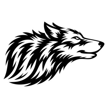 Kurt kafası tasarımı yaban hayatı, doğa, yırtıcı temalı sanat eserleri, logo, maskot veya hayvandan esinlenilmiş yaratıcı tasarımlar için mükemmel izole edilmiş vektör çizimi