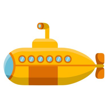 Sarı denizaltı su altı vektör çizimi okyanus, deniz altı, sualtı keşifleri ve deniz temalı sanat eserleri için mükemmel bir tasarım.