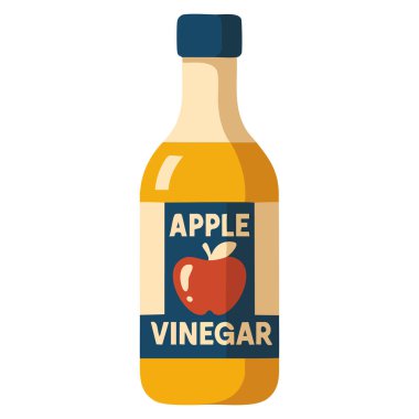 Gıda uygulamaları UI UX paketleme ve yazdırma şablonları da dahil olmak üzere çeşitli amaçlar için kullanılabilir temiz bir vektör sembolü olarak gösterilen beyaz şeffaf arkaplan üzerindeki elma sirkesi düz simgesi