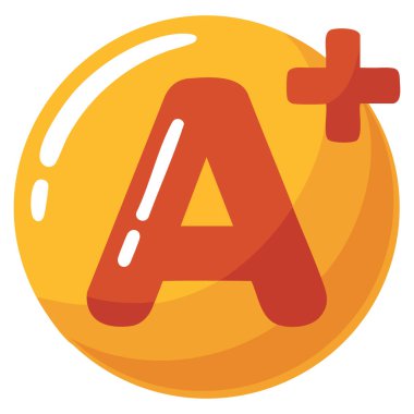 A harfi ile karikatür okulu derecesi artı sonuç illüstrasyonu ve ayrıca üniversite sınavını başarıyla geçtiğini gösteren el yazısı beyaz üzerine izole edilmiş.