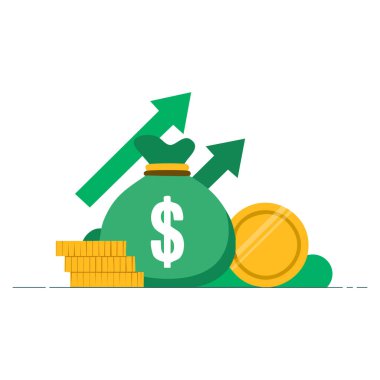 Renkli ince çizgi enflasyon çizgisi ikonu büyümeyi gösteriyor fiyat değişimi para sembolü ekonomi finans ve piyasa durumu kavramı