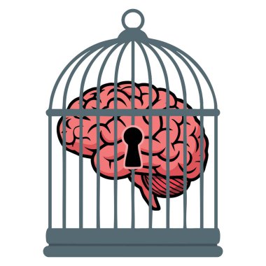 Zihinsel baskı ve kişisel gelişim psikolojisi temasında kaçınma bozukluğu hakkında yeni bir şey öğrenmeyi reddeden negatif duyguları gösteren sabit zihniyet kavramı.